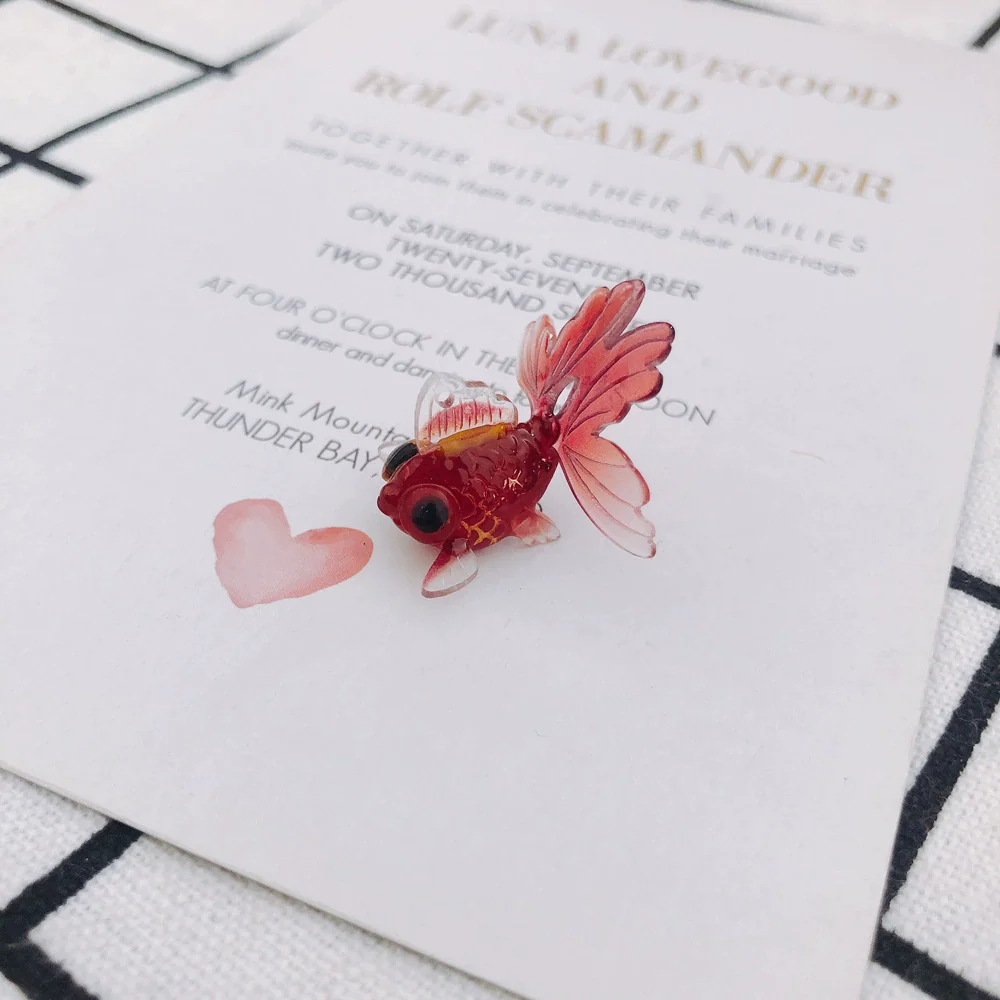 Wholesale Jewelry Accessories Plastic Resin Red Koi Goldfish Pendant Earrings Handmade - Image 5