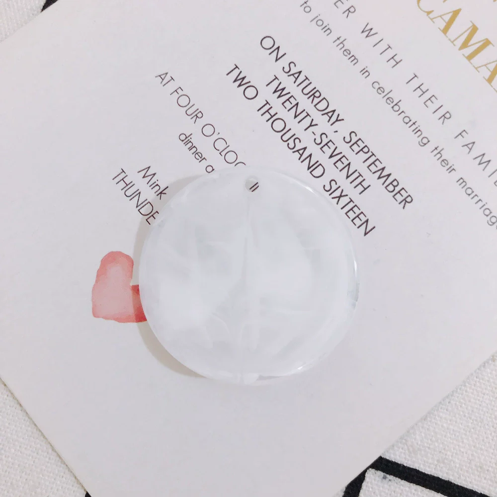 Wholesale Jewelry Accessories Plastic Resin Round Halo Earrings With Holes Pendant - Image 10