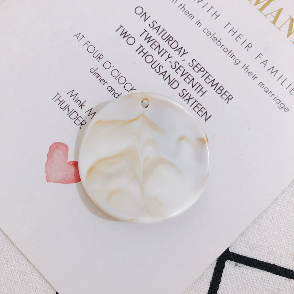 Wholesale Jewelry Accessories Plastic Resin Round Halo Earrings With Holes Pendant - Image 12