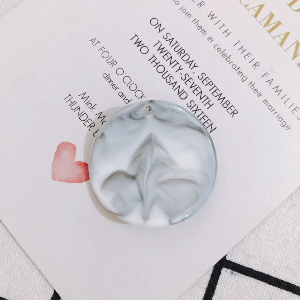 Wholesale Jewelry Accessories Plastic Resin Round Halo Earrings With Holes Pendant - Image 13