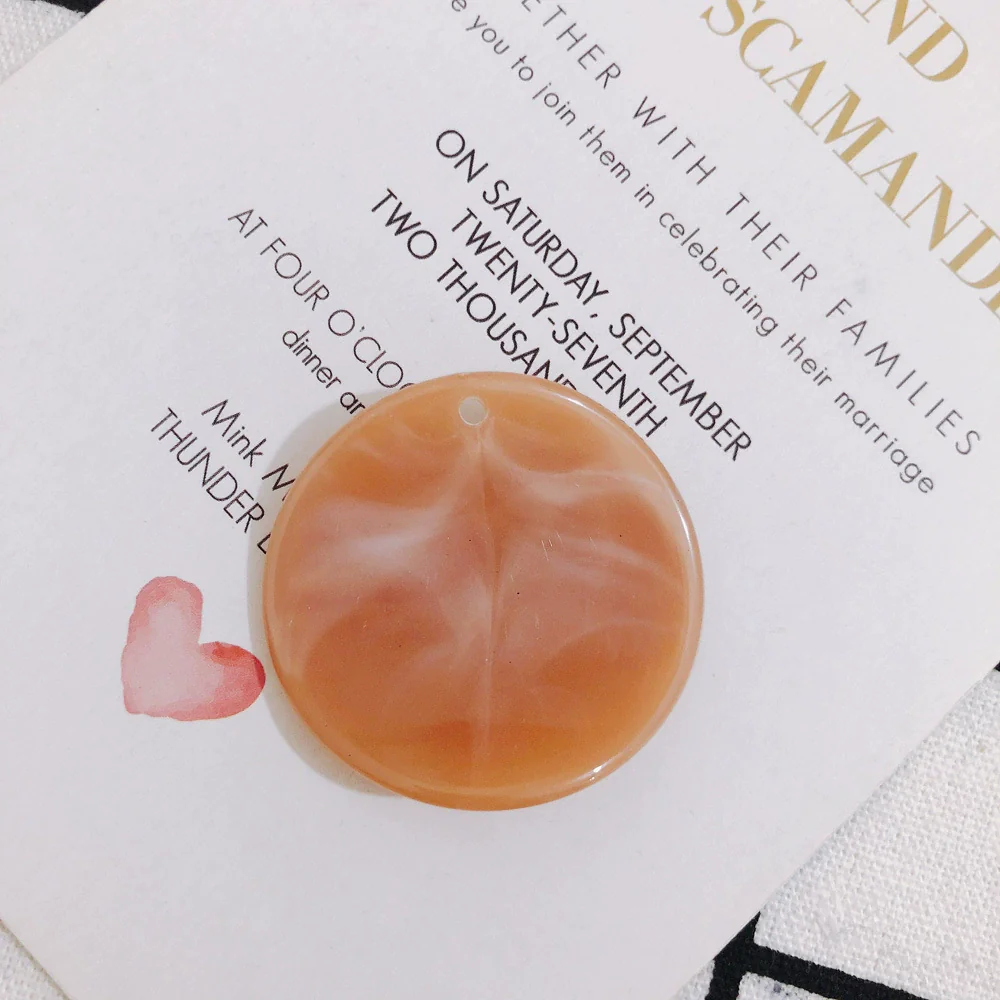 Wholesale Jewelry Accessories Plastic Resin Round Halo Earrings With Holes Pendant - Image 15