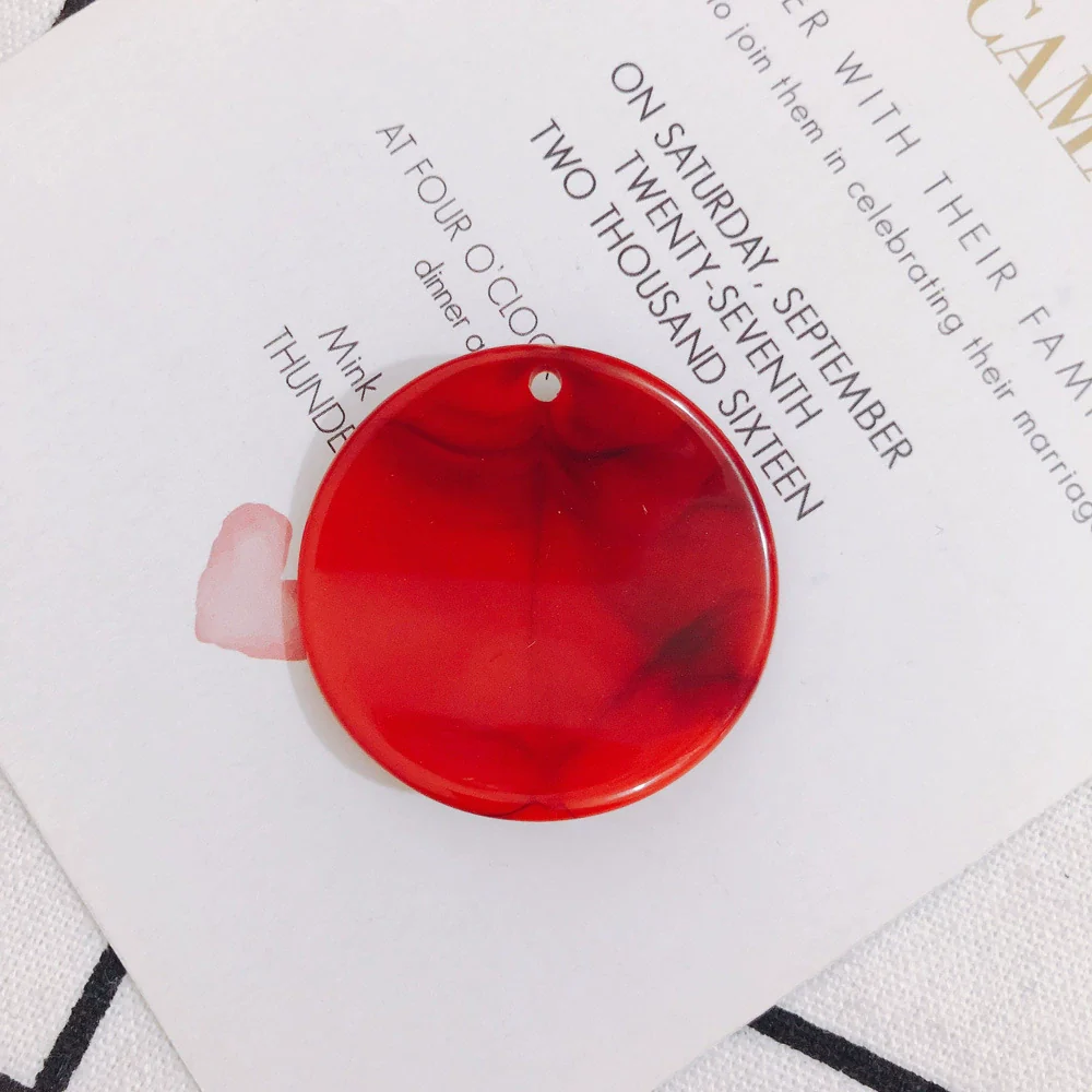 Wholesale Jewelry Accessories Plastic Resin Round Halo Earrings With Holes Pendant - Image 6