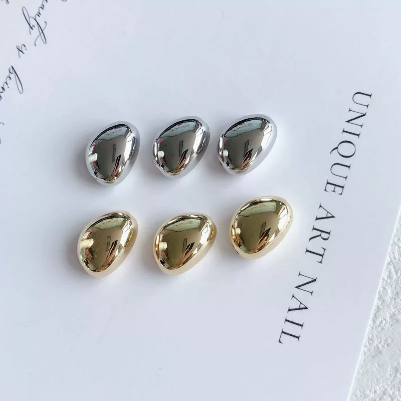 Wholesale Jewelry Accessories Resin Plastic Irregular Bean Earrings Bracelet Necklace With Color Protection Electroplating - Image 3