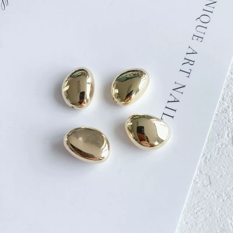 Wholesale Jewelry Accessories Resin Plastic Irregular Bean Earrings Bracelet Necklace With Color Protection Electroplating - Image 5
