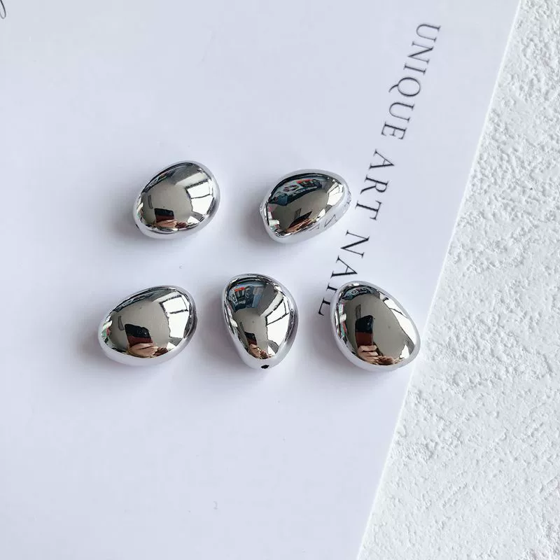 Wholesale Jewelry Accessories Resin Plastic Irregular Bean Earrings Bracelet Necklace With Color Protection Electroplating - Image 6