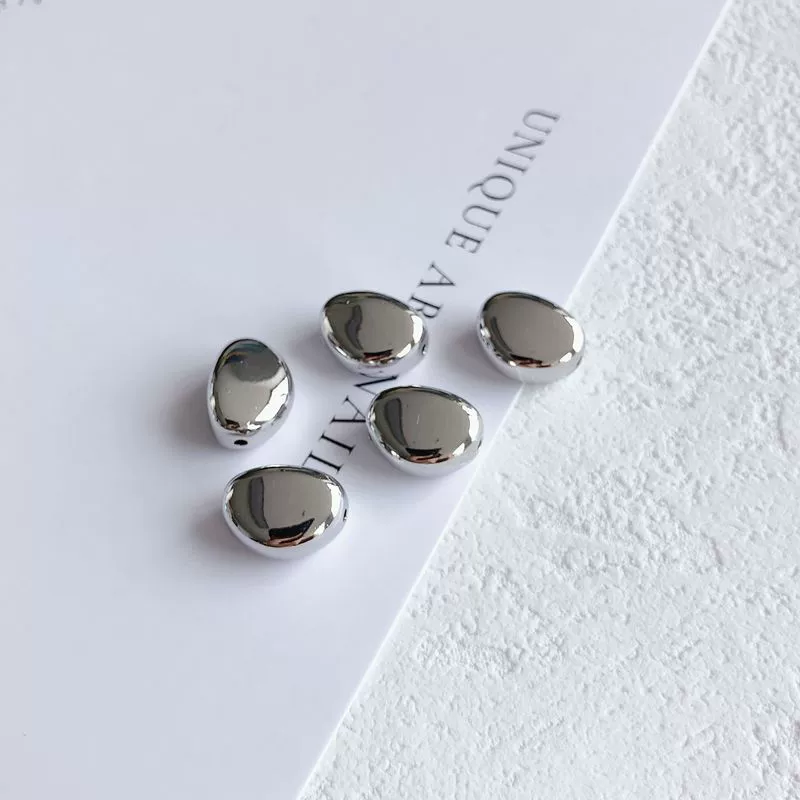 Wholesale Jewelry Accessories Resin Plastic Irregular Bean Earrings Bracelet Necklace With Color Protection Electroplating - Image 8