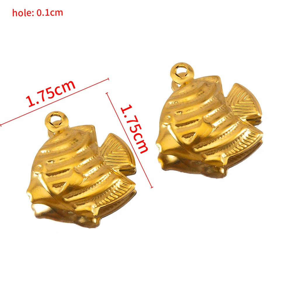 Wholesale Jewelry Accessories Stainless Steel Marine Series Pendant With Starfish Shell Seahorse And More Electroplated - Image 13