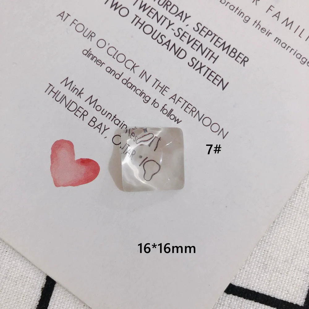 Wholesale Jewelry Accessories Transparent Glass And Plastic Resin Irregular Shaped Environmental Protection Patch Material - Image 12