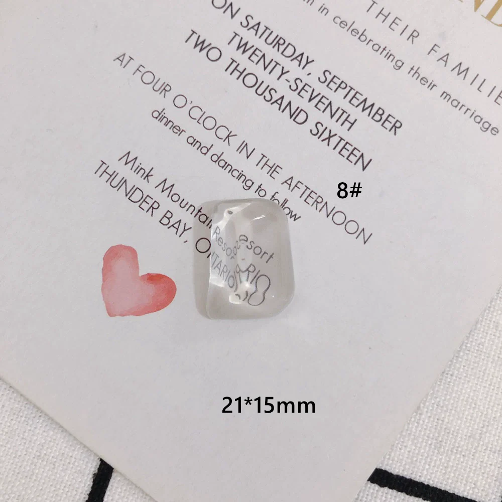 Wholesale Jewelry Accessories Transparent Glass And Plastic Resin Irregular Shaped Environmental Protection Patch Material - Image 13