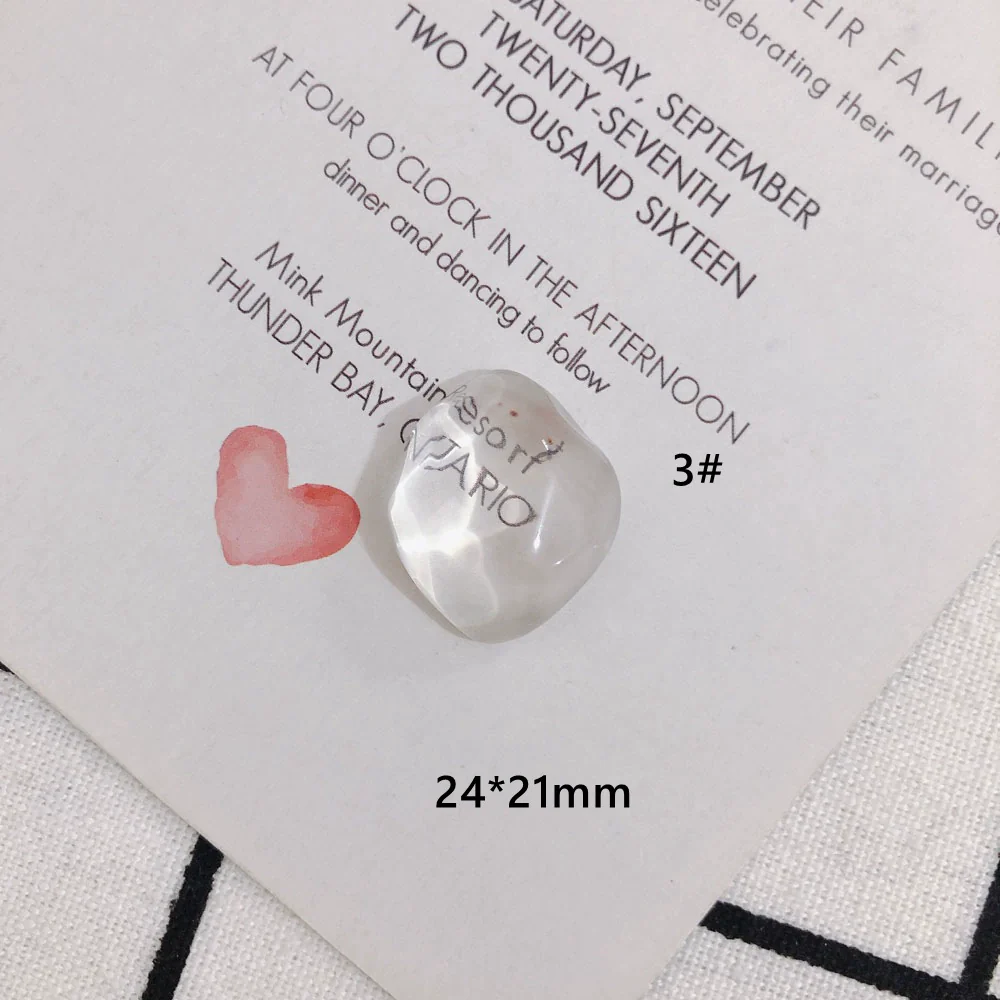 Wholesale Jewelry Accessories Transparent Glass And Plastic Resin Irregular Shaped Environmental Protection Patch Material - Image 8