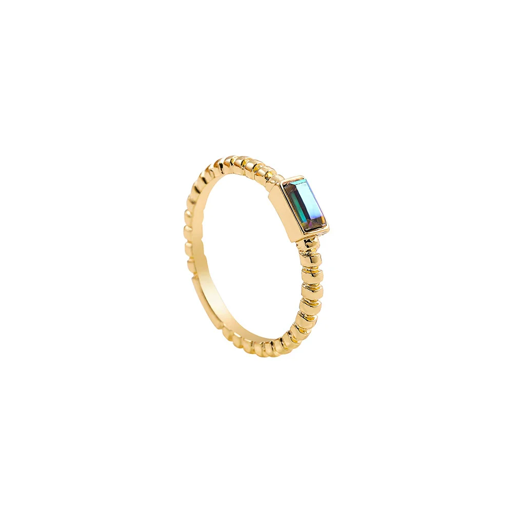 Wholesale Jewelry Alloy Geometric Diamond Twist Rope Ring For Women - Image 10