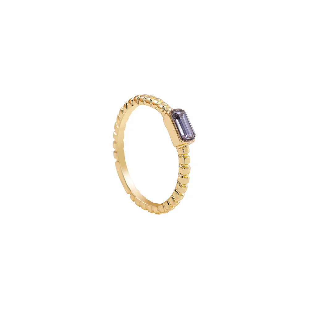 Wholesale Jewelry Alloy Geometric Diamond Twist Rope Ring For Women - Image 11