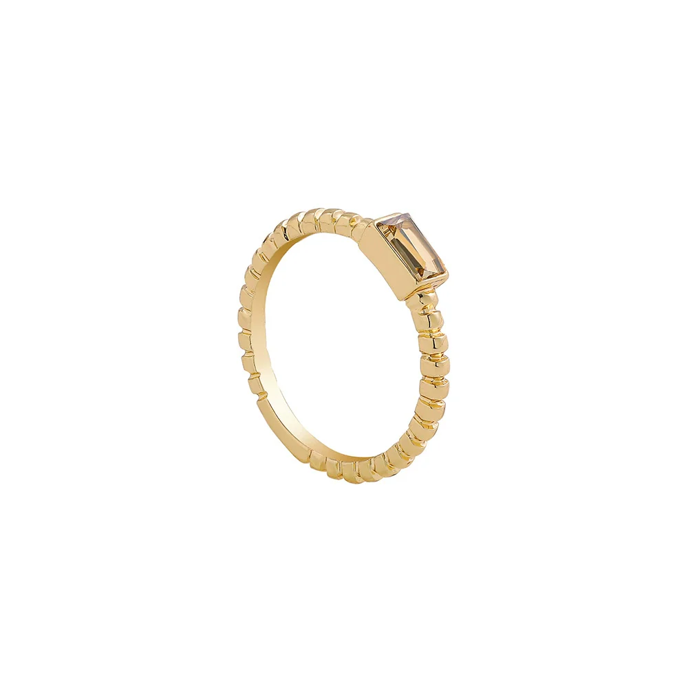 Wholesale Jewelry Alloy Geometric Diamond Twist Rope Ring For Women - Image 7