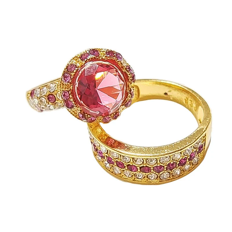 Wholesale Jewelry Alloy Geometric Electroplating Ring For Women - Image 5