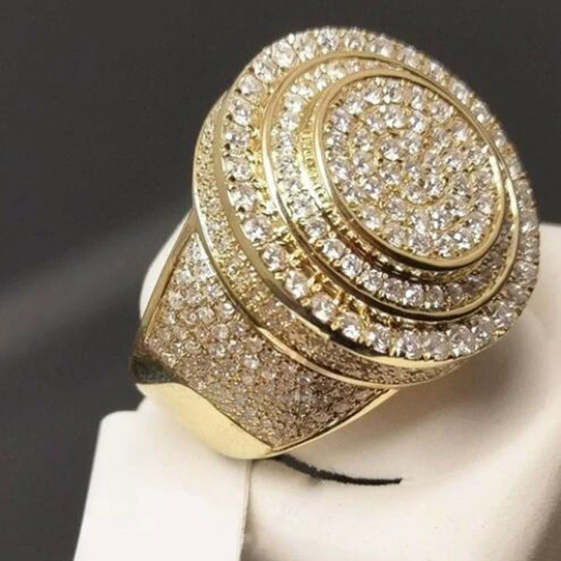 Wholesale Jewelry Alloy Geometric Hiphop Style Electroplated Ring For Men And Women