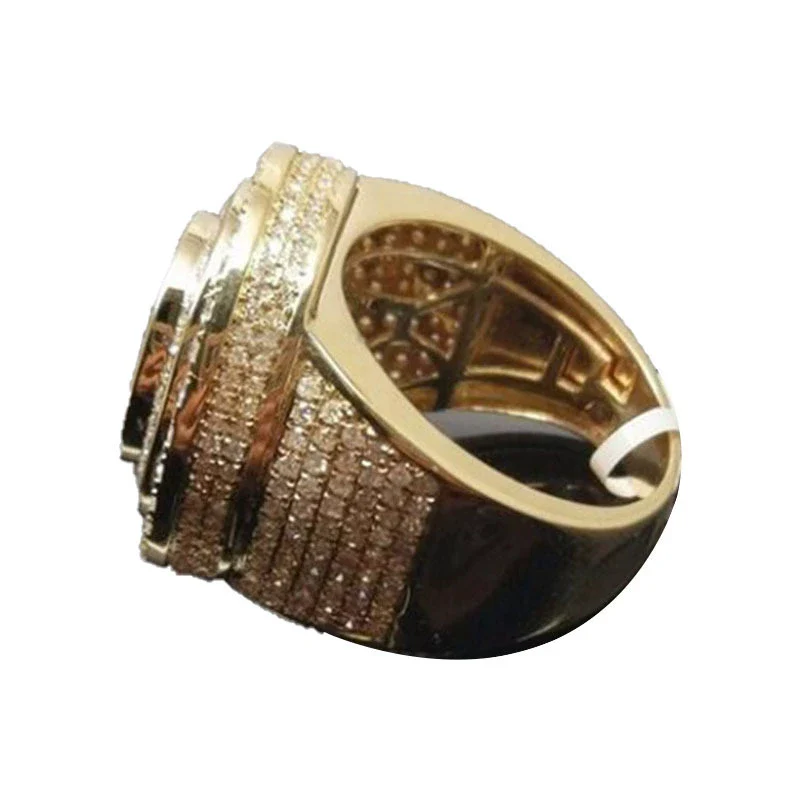 Wholesale Jewelry Alloy Geometric Hiphop Style Electroplated Ring For Men And Women - Image 5