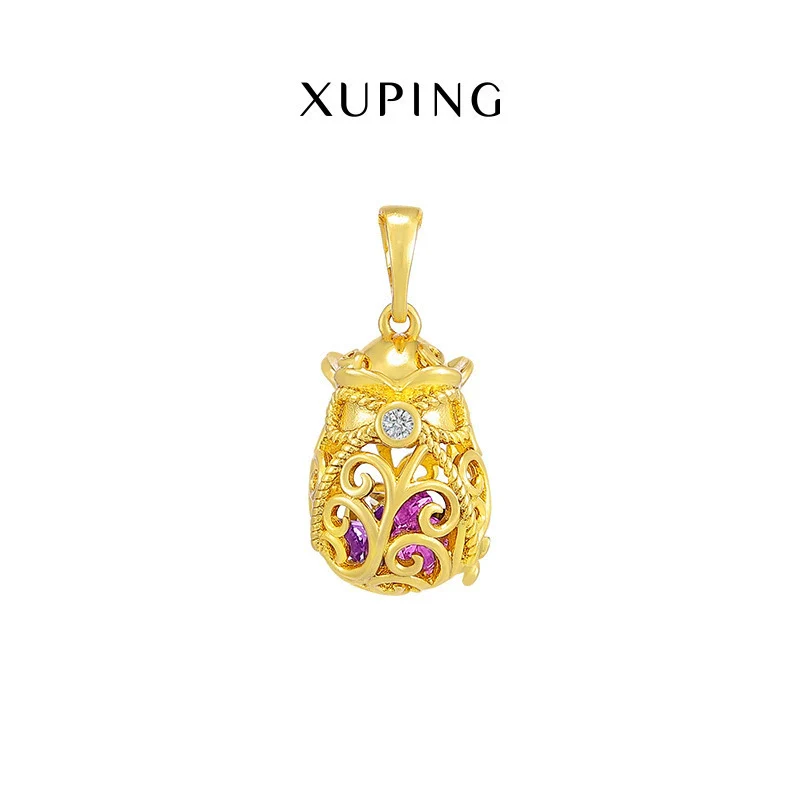 Wholesale Jewelry Alloy Gold Plated Geometric Bow Treasure Bag Pendant For Women Retro Style - Image 6