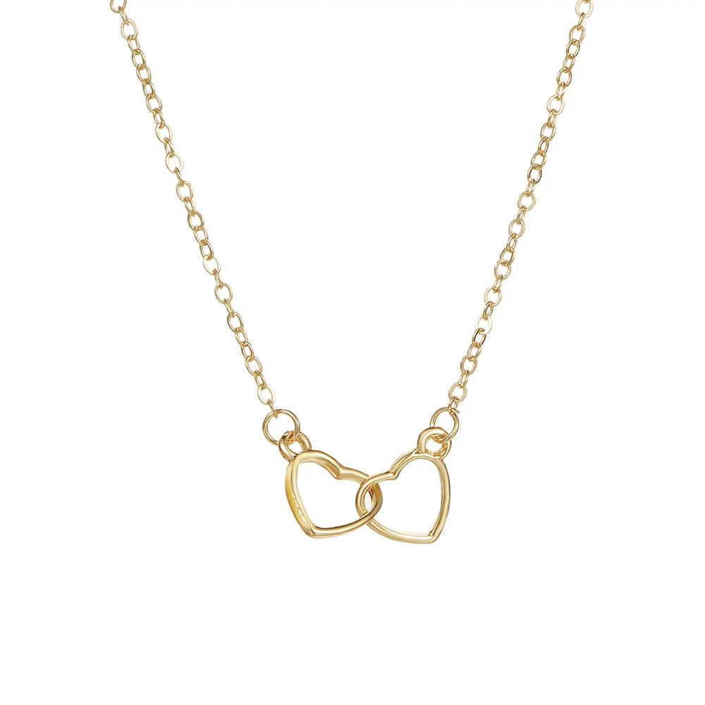 Wholesale Jewelry Alloy Heart Shaped Pendant Necklace With Geometric Styling And Electroplating - Image 6