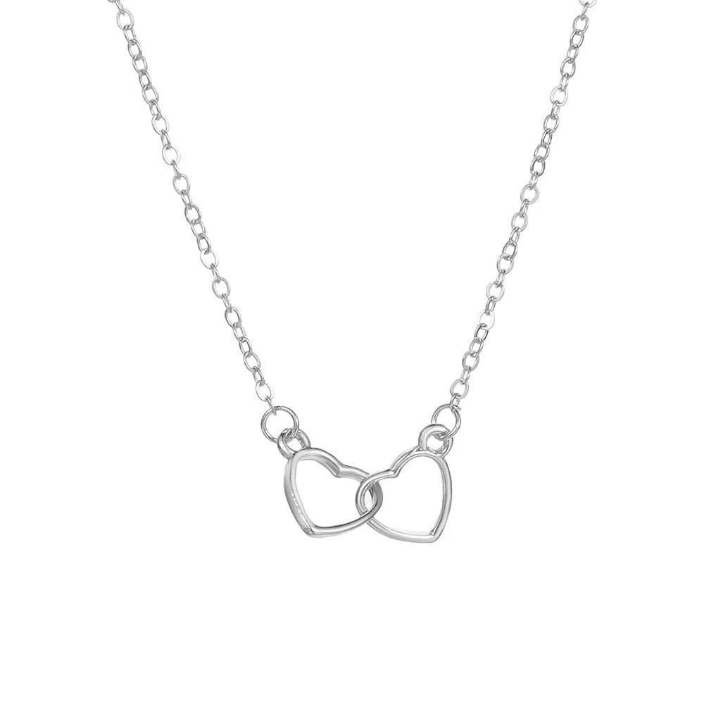Wholesale Jewelry Alloy Heart Shaped Pendant Necklace With Geometric Styling And Electroplating - Image 7