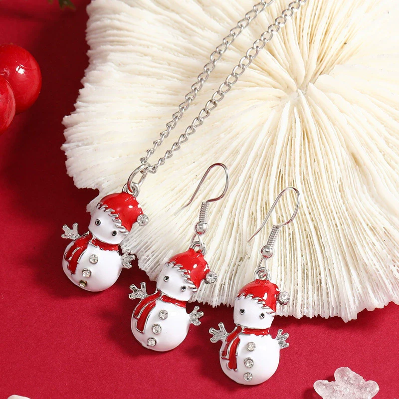 Wholesale Jewelry Alloy Kitty Animated Protagonist Style Water Wave Chain 2Piece Set Christmas Set Environmental Protection