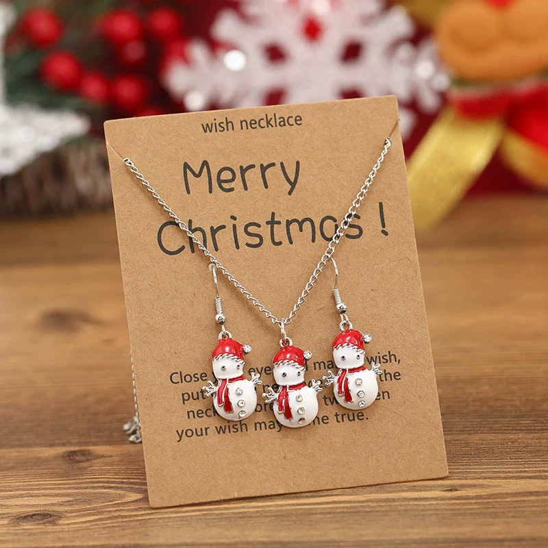 Wholesale Jewelry Alloy Kitty Animated Protagonist Style Water Wave Chain 2Piece Set Christmas Set Environmental Protection - Image 4