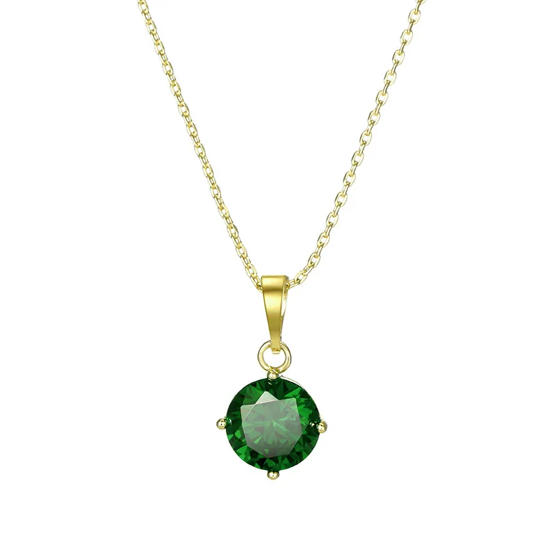 Wholesale Jewelry Alloy Ruby Geometric 14K Gold Plated Simple Cross Chain Necklace For Women - Image 6