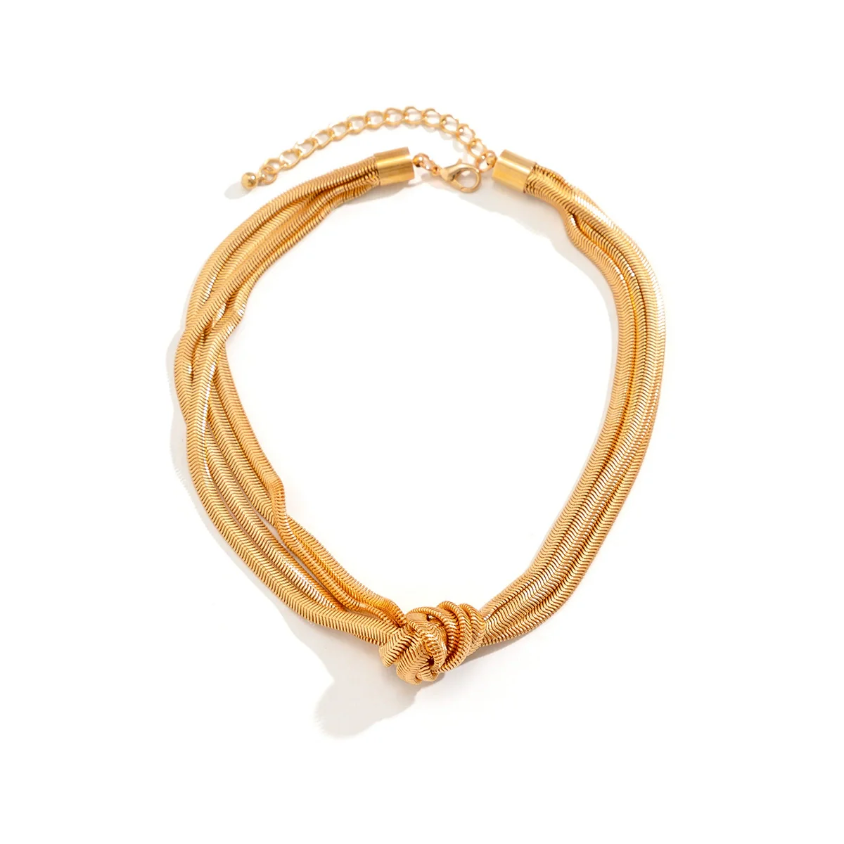 Wholesale Jewelry Alloy Snake Bone Chain Geometric Punk Hiphop Collarbone Necklace With Electroplating - Image 5
