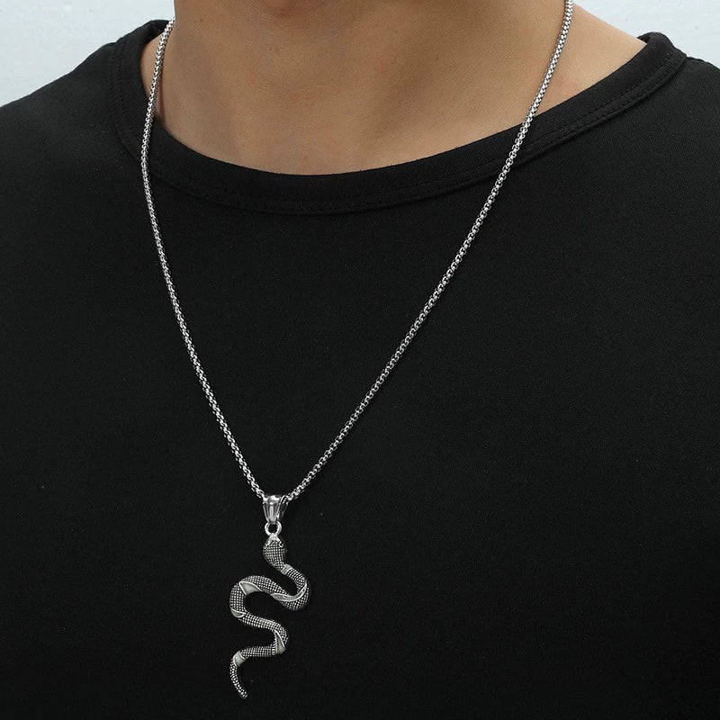 Wholesale Jewelry Alloy Snake Pendant Electroplating Zodiac Animal Style Necklace - Image 4