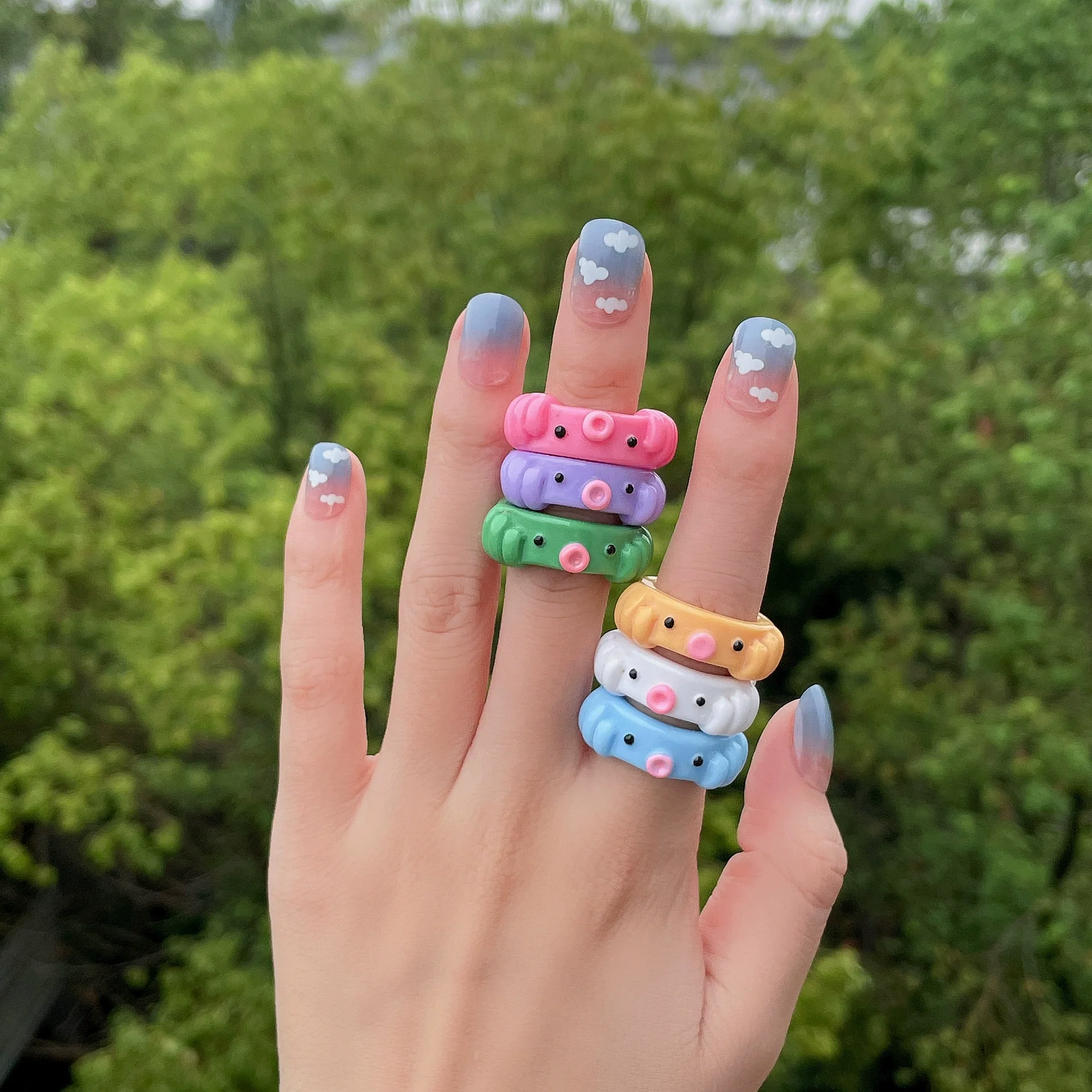 Wholesale Jewelry Animal Resin Ring Geometric Style Women's - Image 3