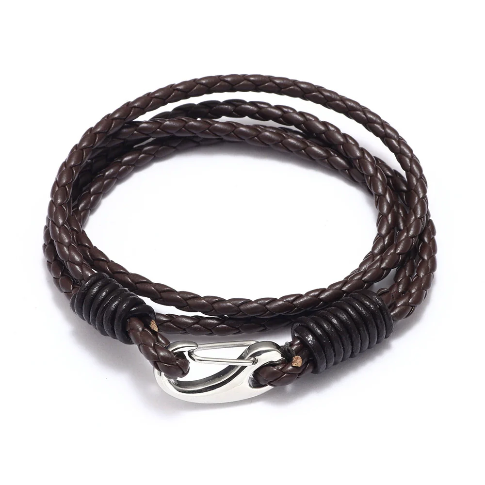 Wholesale Jewelry Bracelet Stainless Steel Snake Leather With Letters Numbers Text Electroplating For Men And Unisex