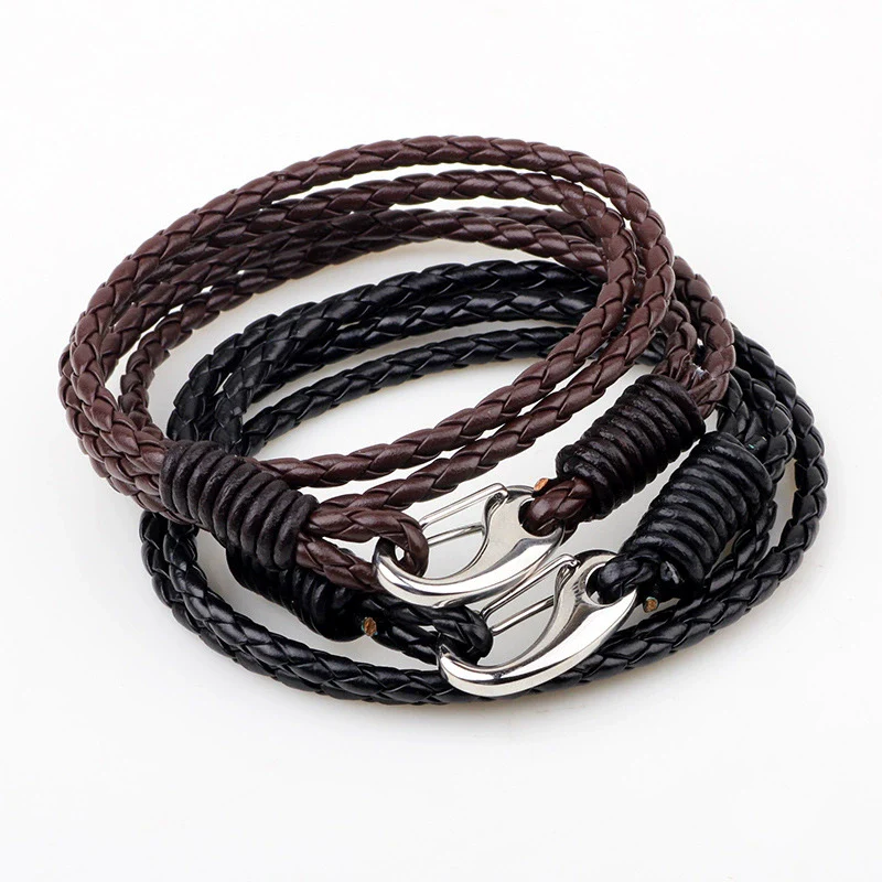 Wholesale Jewelry Bracelet Stainless Steel Snake Leather With Letters Numbers Text Electroplating For Men And Unisex - Image 3
