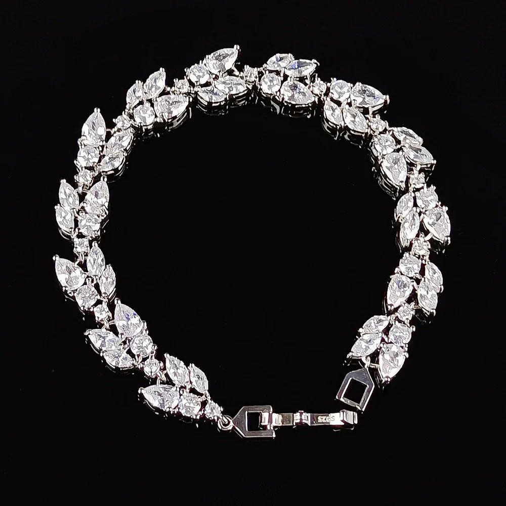 Wholesale Jewelry Bracelet Women's Copper Geometric Plant Flowers Electroplated - Image 4