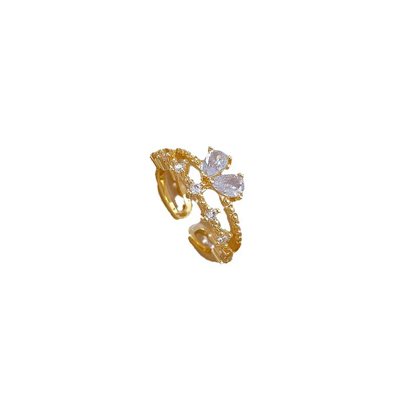 Wholesale Jewelry Brass Crown Butterfly Zircon Electroplating Ring Casual Cartoon Style - Image 5