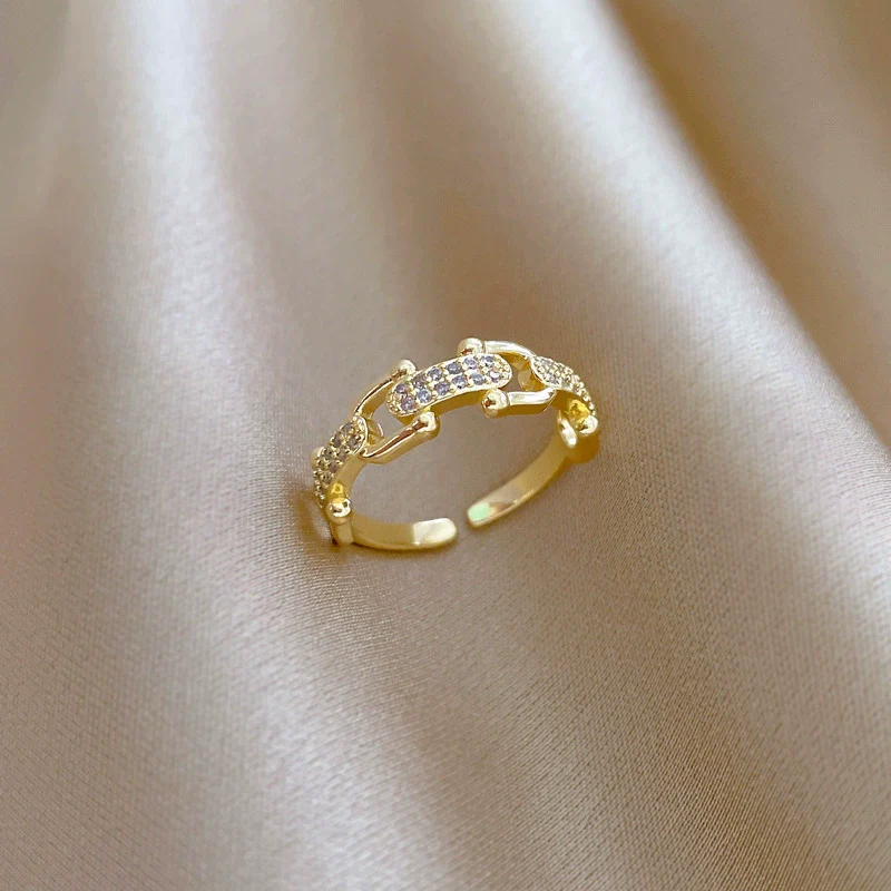Wholesale Jewelry Brass Horseshoe Crown Cartoon Style Electroplated Ring - Image 4
