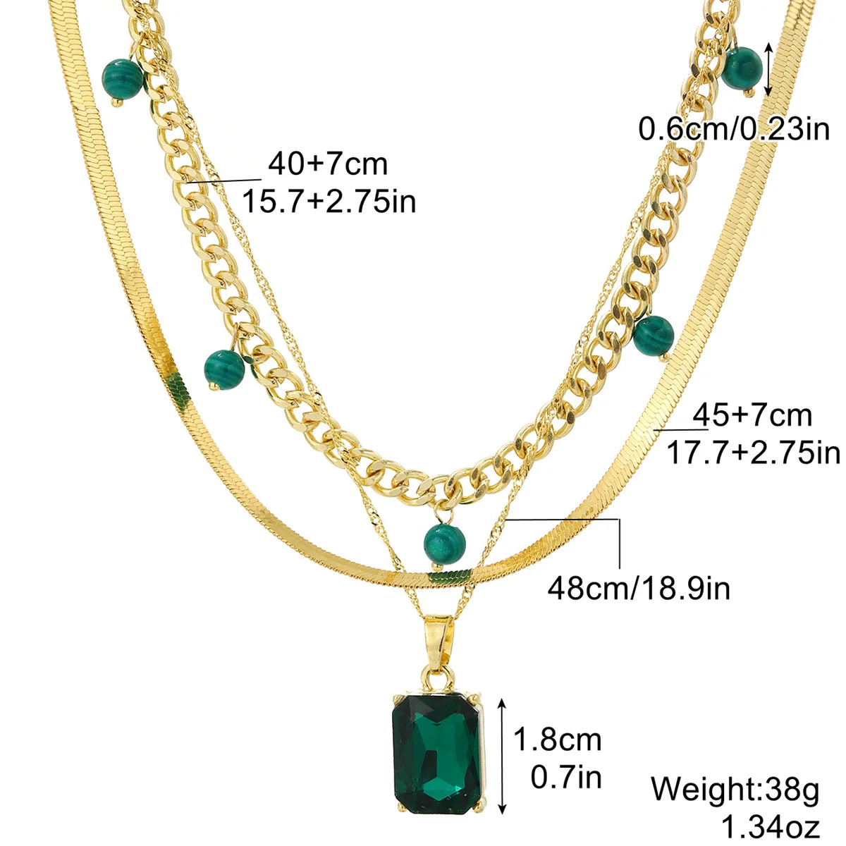Wholesale Jewelry Copper Alloy Fivepointed Star Geometric Electroplating Multilayer Necklace For Women - Image 10