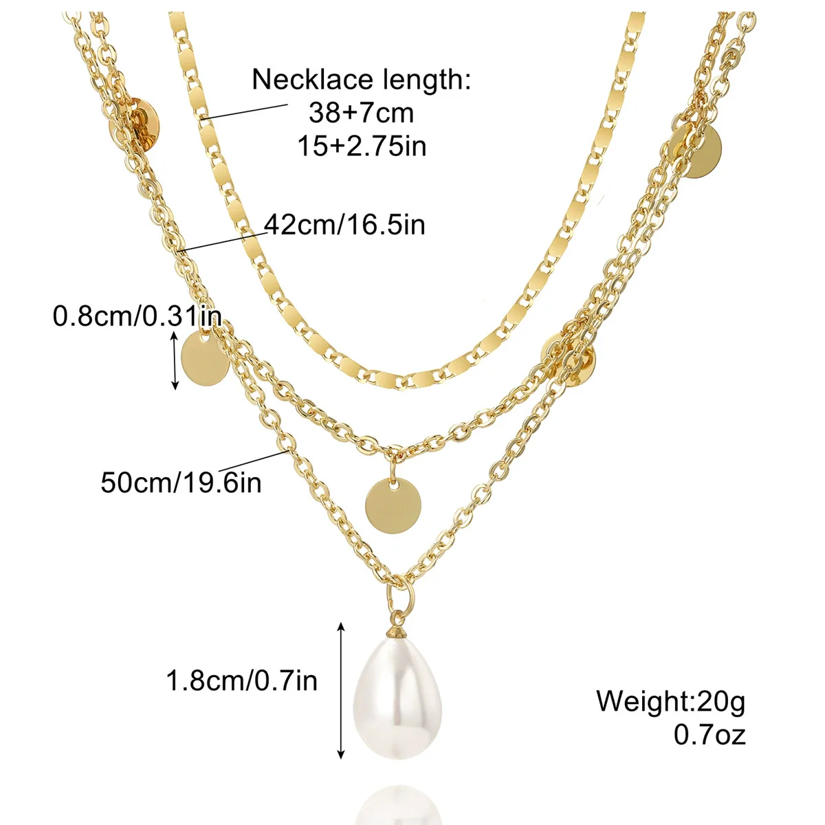 Wholesale Jewelry Copper Alloy Fivepointed Star Geometric Electroplating Multilayer Necklace For Women - Image 8