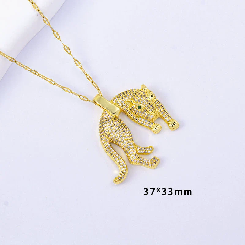 Wholesale Jewelry Copper Animal Zodiac Lion Head Pendant Hip Hop Style Microinlaid Zircon Electroplating - Image 3