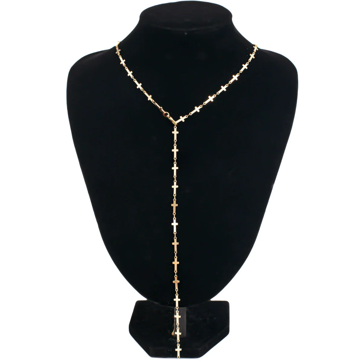 Wholesale Jewelry Copper Daisy Flower Cross Shell Long Necklace With Electroplating For Women - Image 4