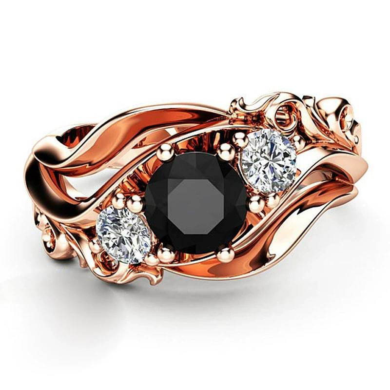 Wholesale Jewelry Copper Flower Inlaid Zircon Ring For Women - Image 3