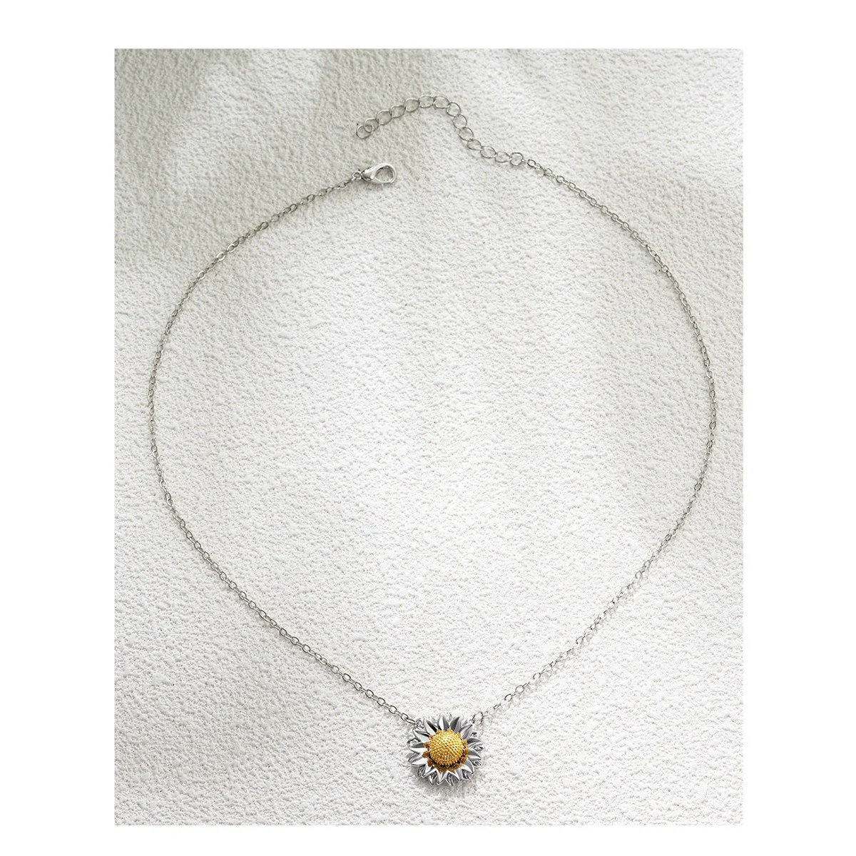 Wholesale Jewelry Copper Flower Pendant Bamboo Chain Electroplating Women's Necklace - Image 5