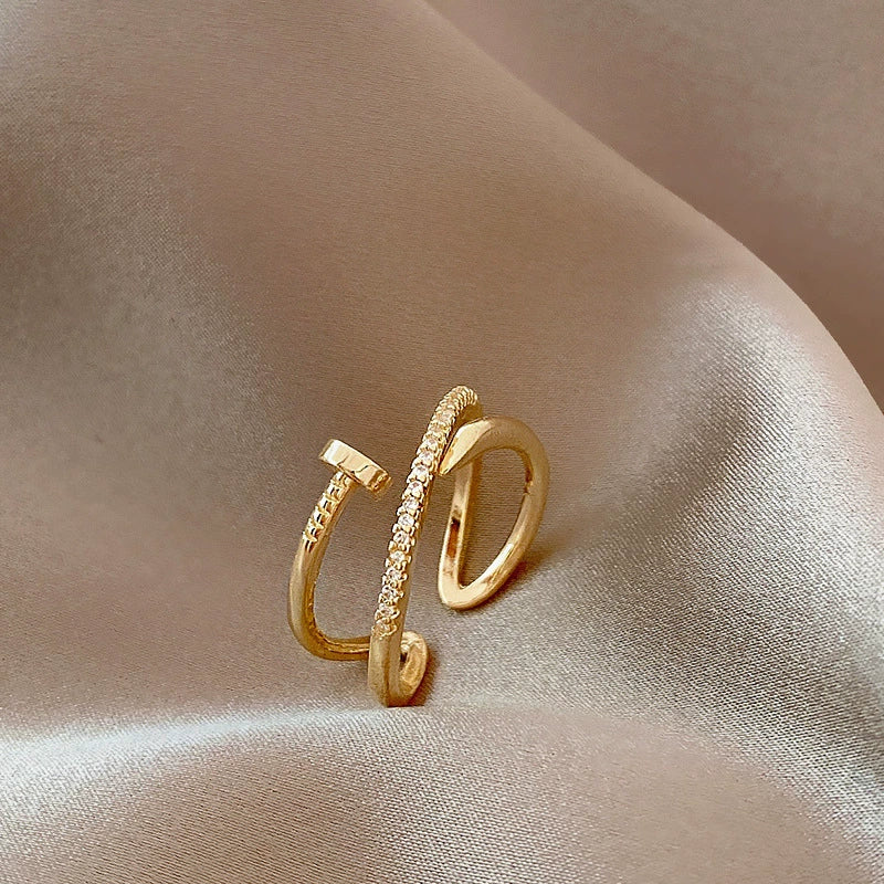 Wholesale Jewelry Copper Geometric Electroplated Ring And Bracelet For Women - Image 6