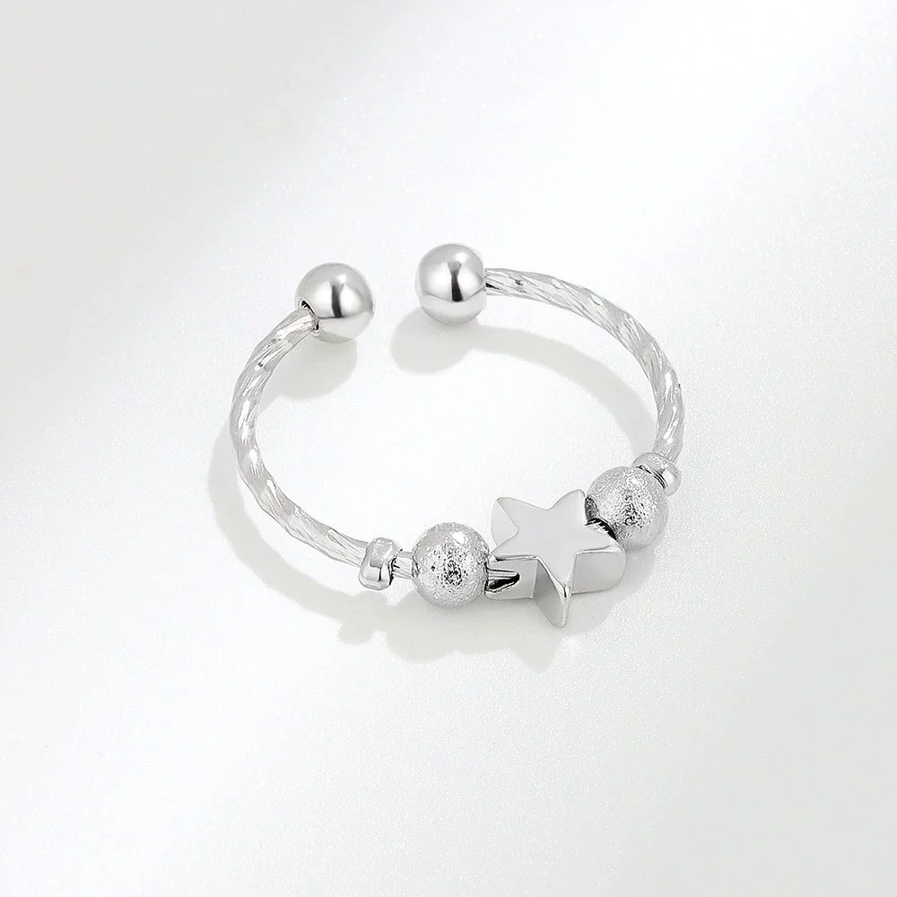 Wholesale Jewelry Copper Geometric Simple Frosted Electroplating Ring For Women - Image 6