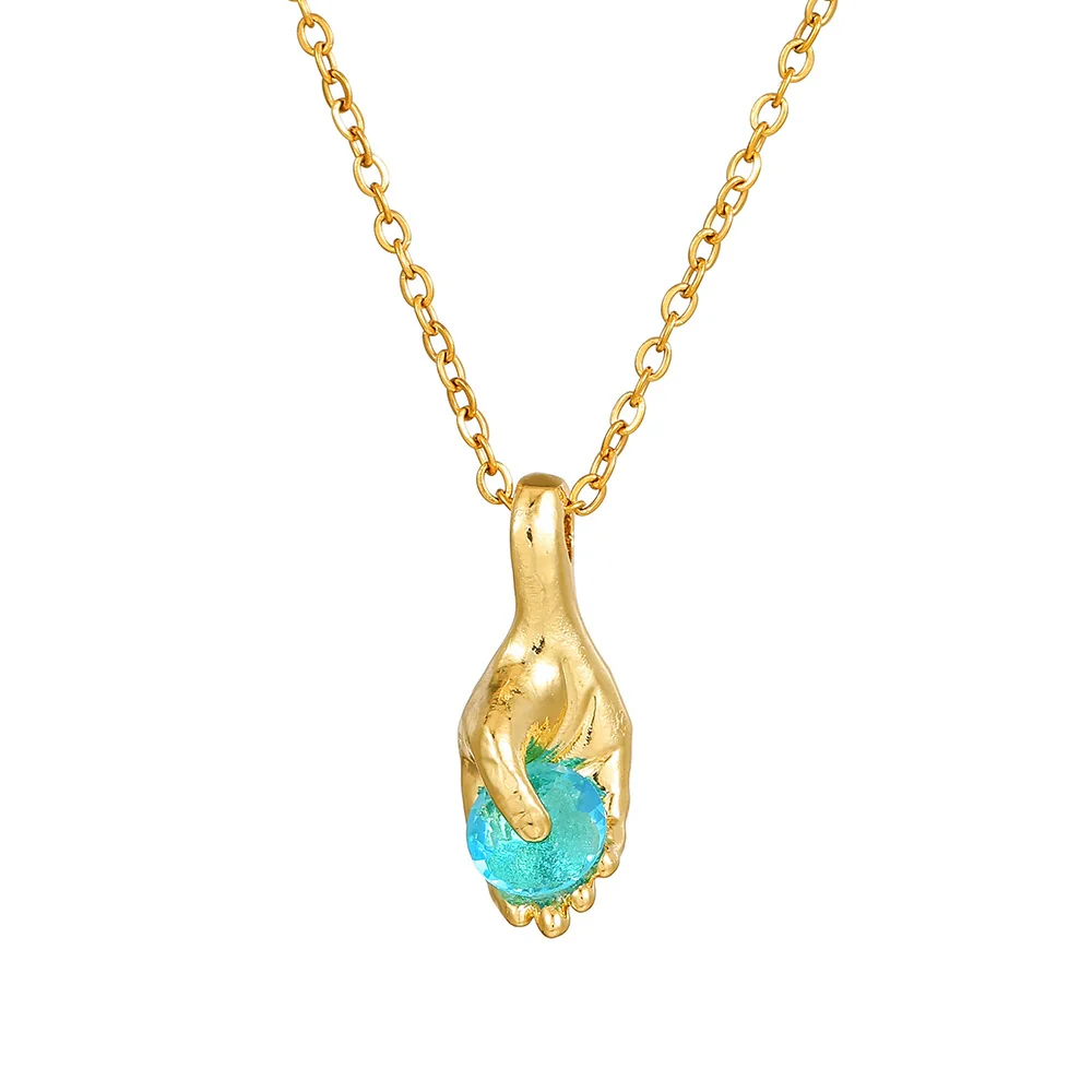Wholesale Jewelry Copper Handmade Geometric Pendant Necklace For Women - Image 12