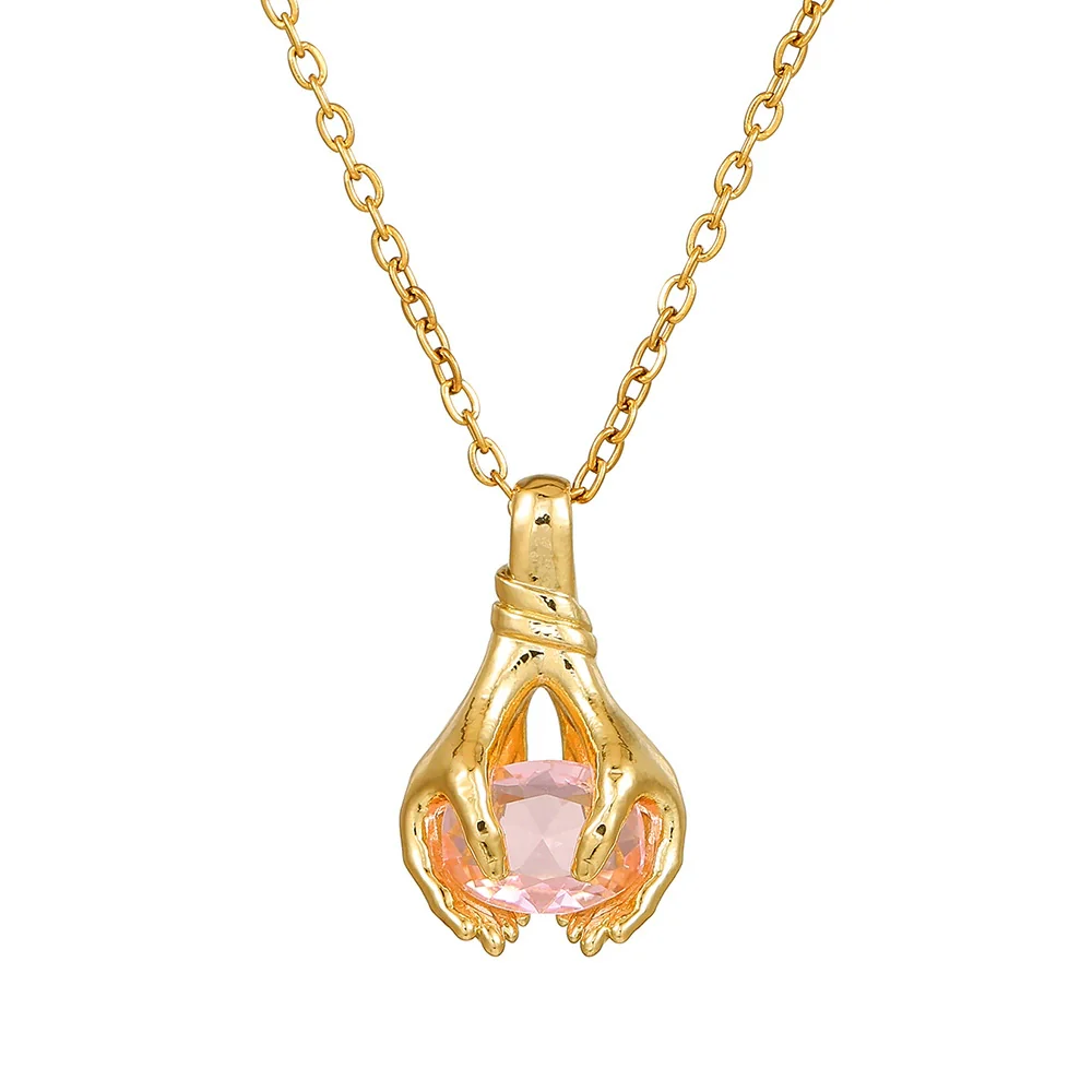 Wholesale Jewelry Copper Handmade Geometric Pendant Necklace For Women - Image 14