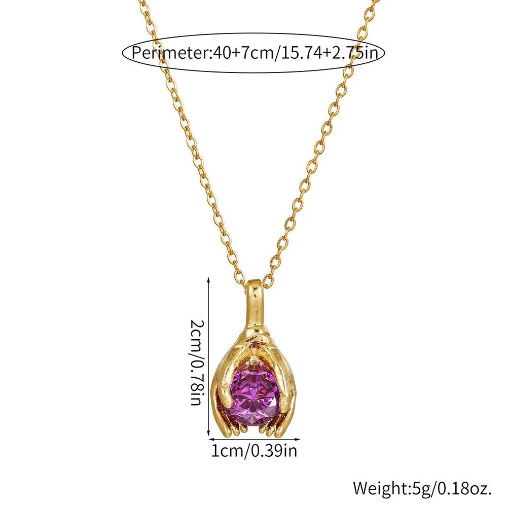 Wholesale Jewelry Copper Handmade Geometric Pendant Necklace For Women - Image 3