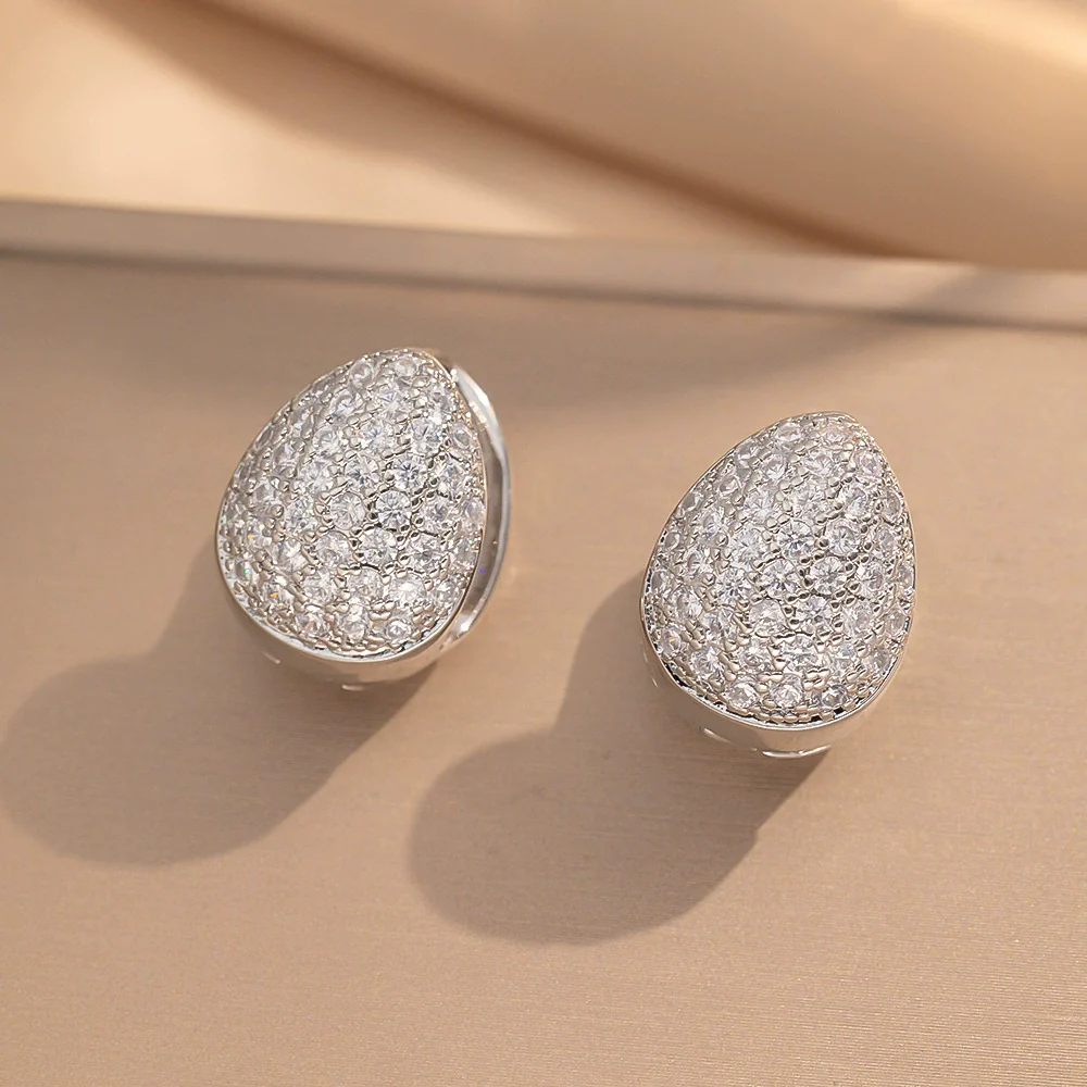Wholesale Jewelry Copper Heart Shape Minimalist Electroplated Women's Earrings - Image 4