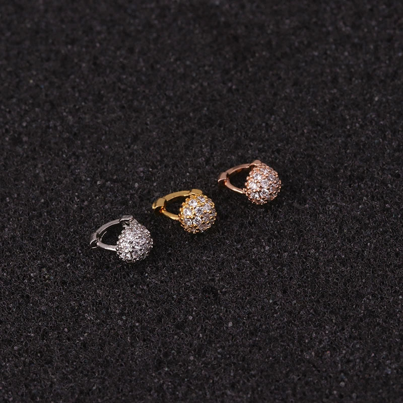 Wholesale Jewelry Copper Inlaid Zircon Flower Mini Cartilage Ear Buckle For Women - Image 3