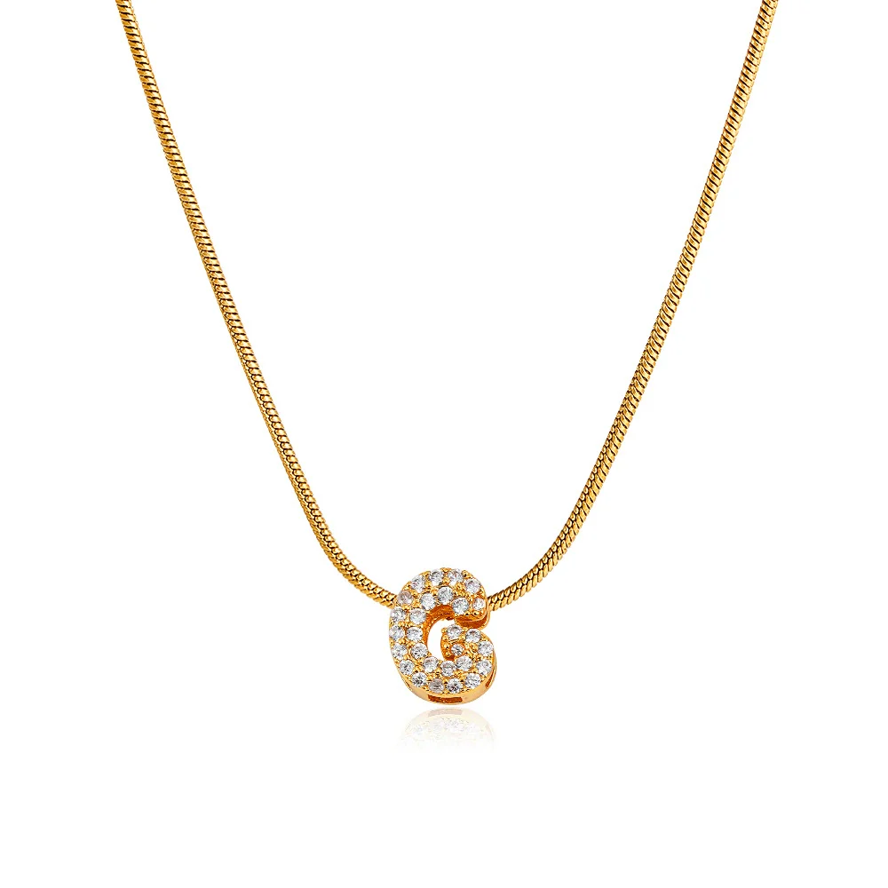 Wholesale Jewelry Copper Inlaid Zircon Letter Pendant Necklace Light Luxury Style - Image 18