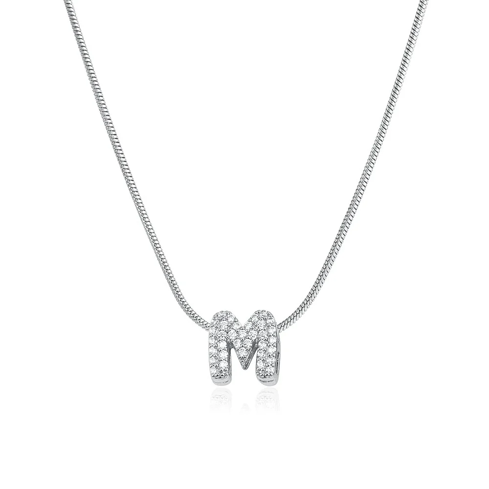 Wholesale Jewelry Copper Inlaid Zircon Letter Pendant Necklace Light Luxury Style - Image 29