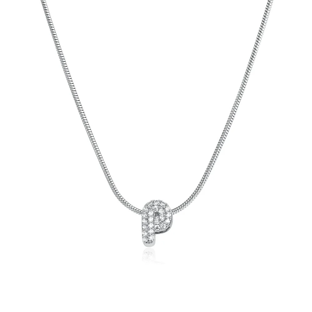 Wholesale Jewelry Copper Inlaid Zircon Letter Pendant Necklace Light Luxury Style - Image 35